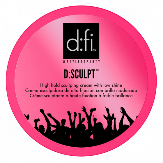 Pink d:fi D:SCULPT high-hold styling cream jar, low shine