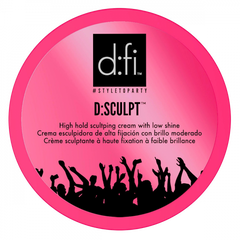Pink d:fi D:SCULPT high-hold styling cream jar, low shine