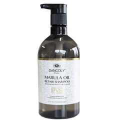Dancoly Marula Oil Repair Shampoo pump bottle, 400 ml, clear dark bottle with label