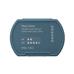 Davroe Fibre Crème styling crème wax tub, 100g; flexible hold with high shine, fibrous texture