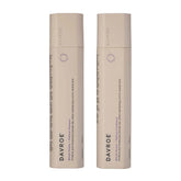 Davroe Blonde Senses Platinum shampoo and conditioner bottles, two tall beige cans