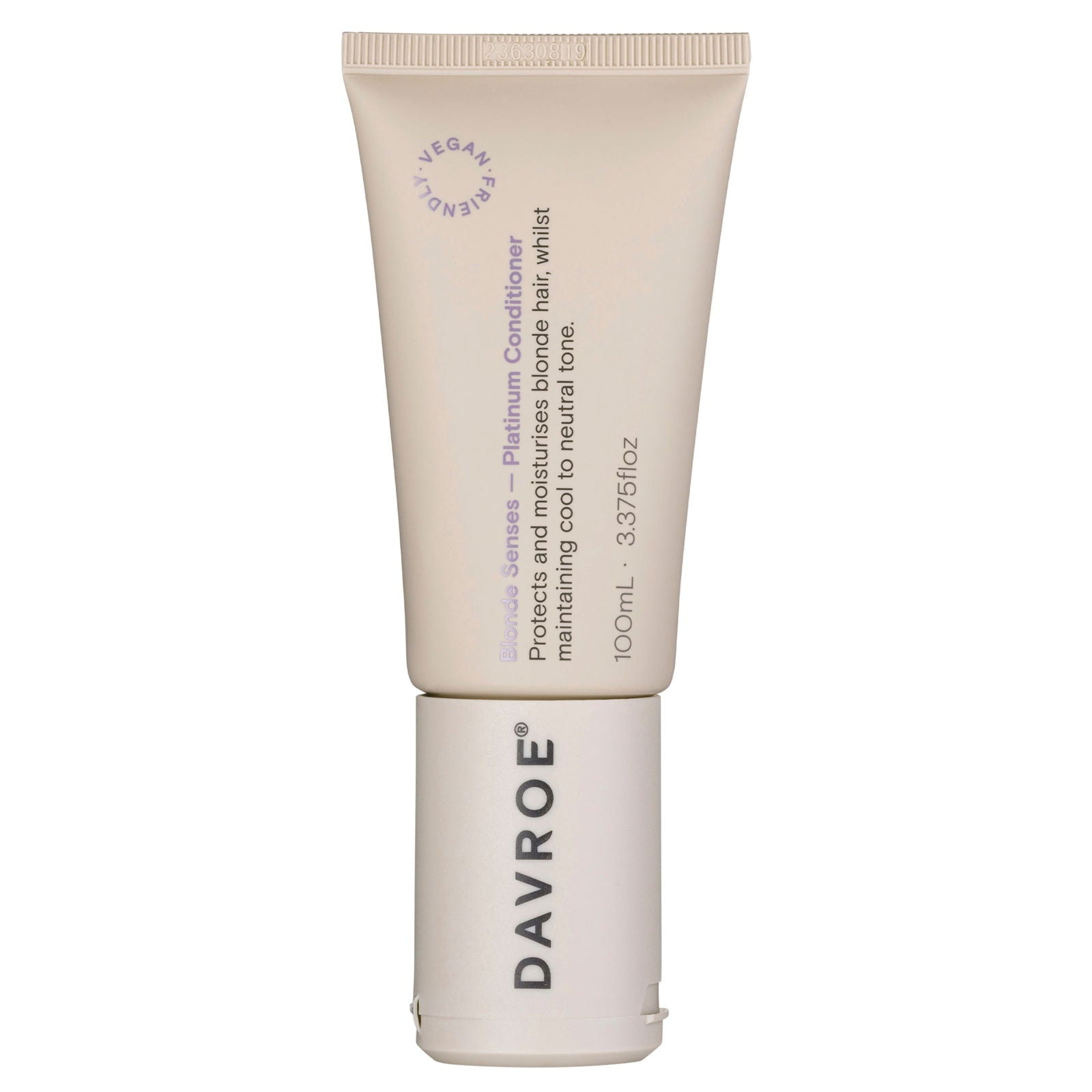 Davroe Blonde Senses Platinum conditioner tube, 100 ml, beige squeeze tube