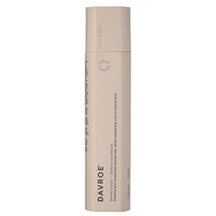 Davroe platinum conditioner bottle, beige cylinder with vertical label and logo panel