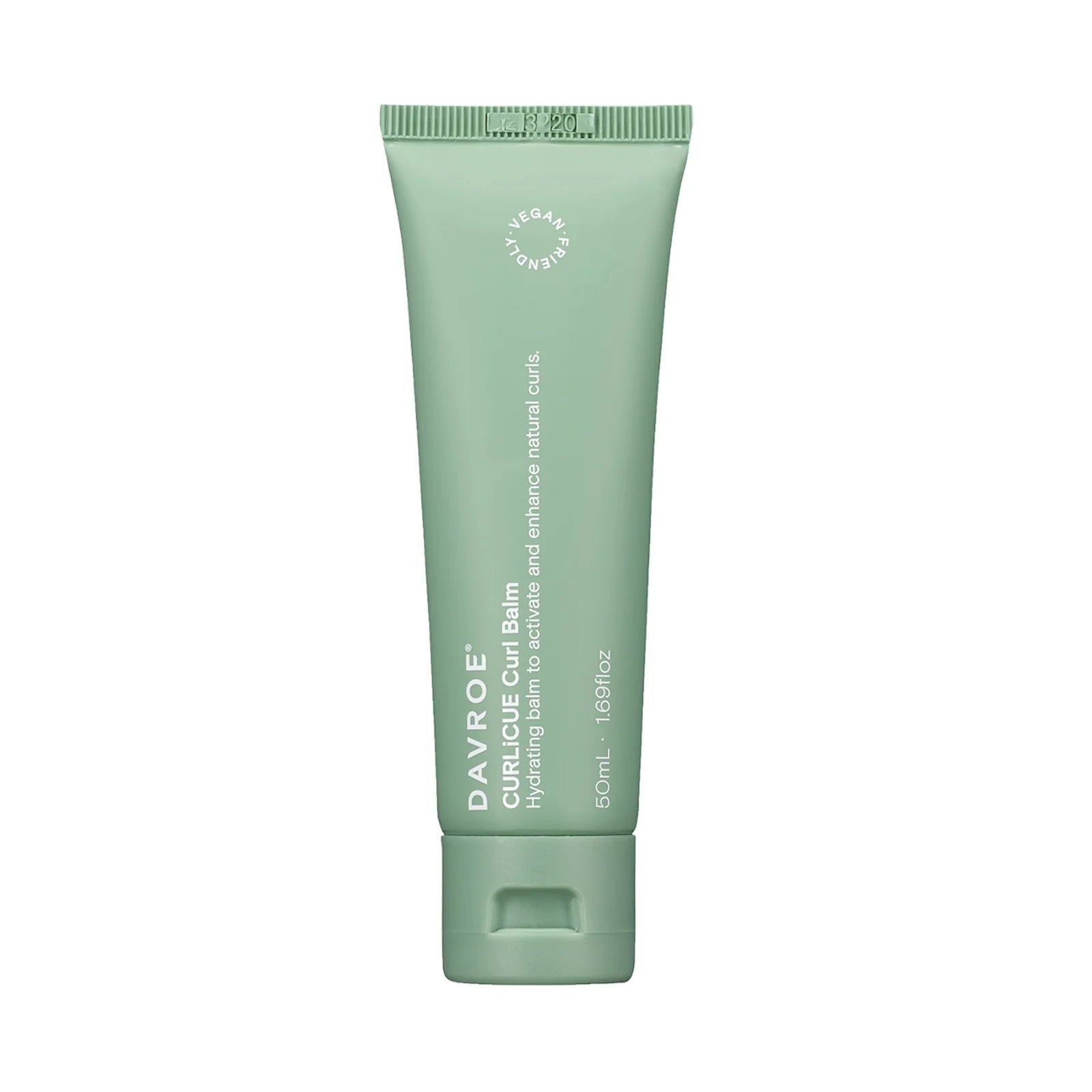 Davroe CURLiCUE curl balm tube, mint green, with flip-top lid