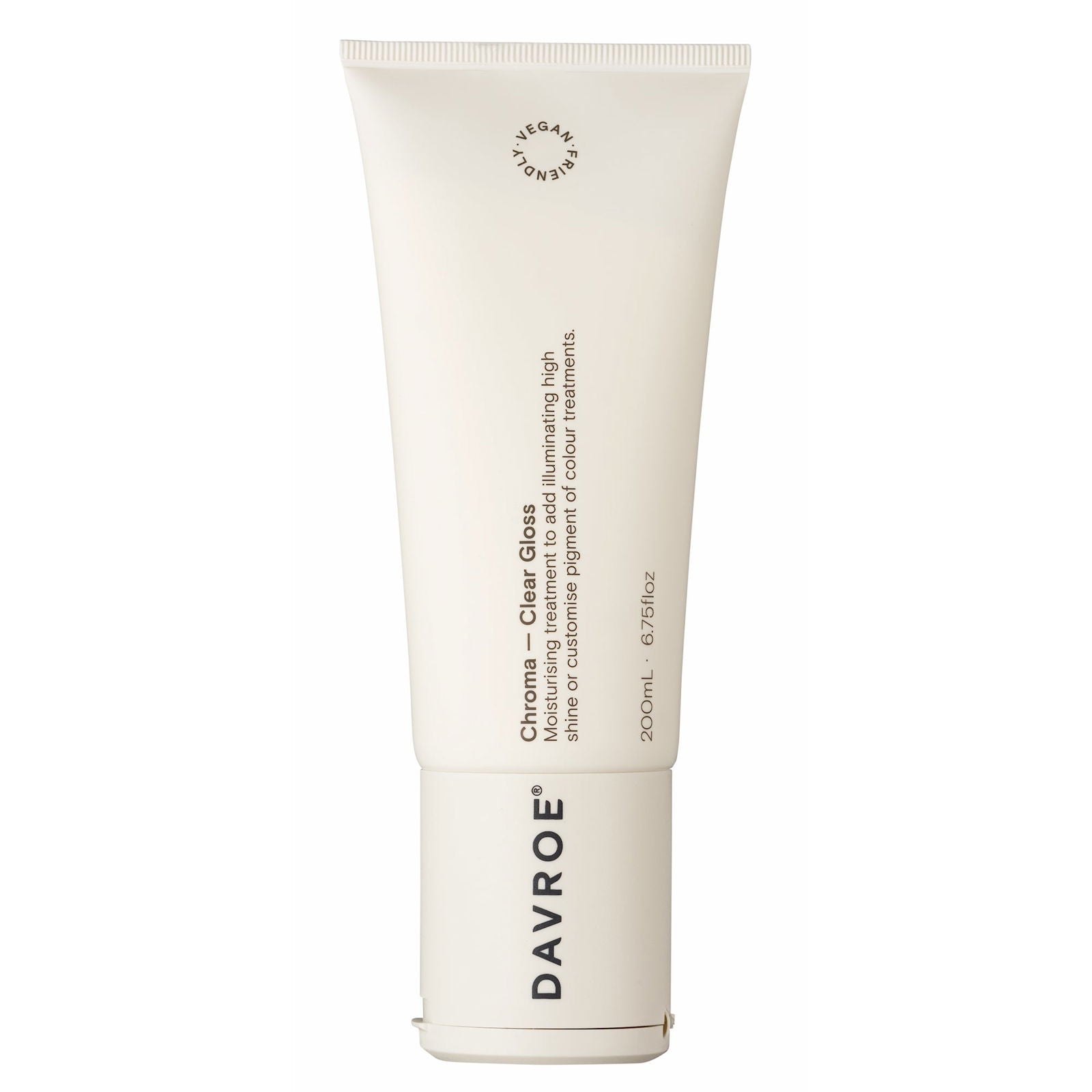 Davroe Chroma Clear Gloss Toner 200ml tube, cream with vertical label