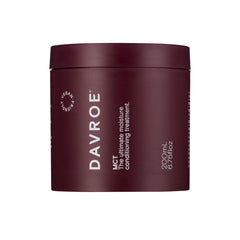 Davroe MCT conditioning treatment jar, maroon plastic tub with lid