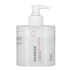 Davroe moisturising hand sanitiser gel bottle, white pump dispenser, 300ml