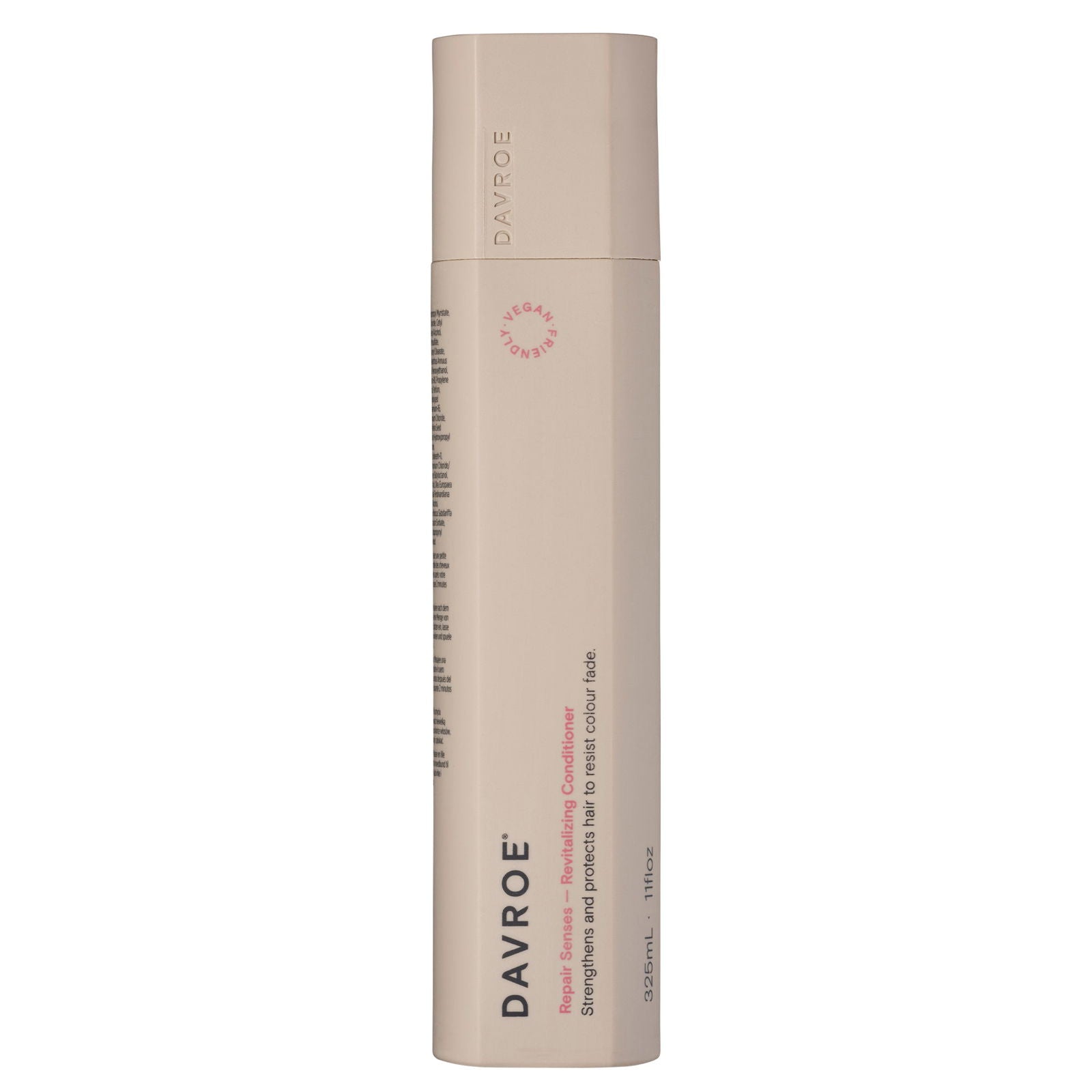 Davroe conditioner bottle with beige pump cap and label text