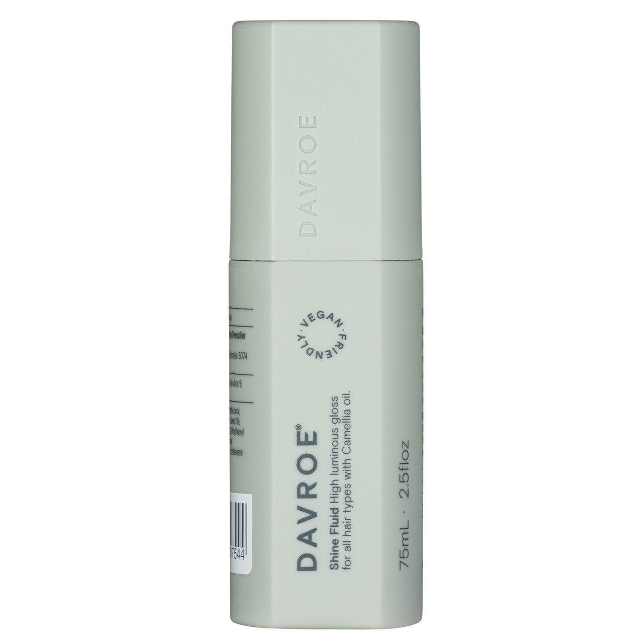 Davroe Shine Fluid 75ml hair shine fluid bottle with silver cap
