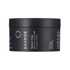 Davroe texture clay jar, dark gray/black 100 g container