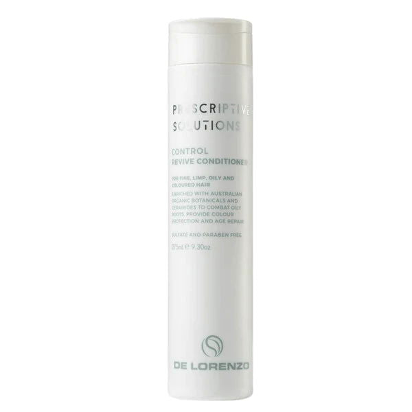 De Lorenzo Revive Conditioner bottle, white cylindrical pump-style cap.