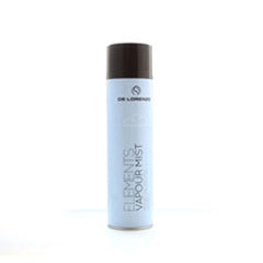 Hair vapour mist spray bottle with black cap and white label