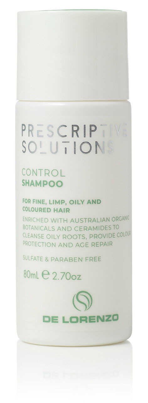 De Lorenzo Control Shampoo 80 ml bottle with white pump cap