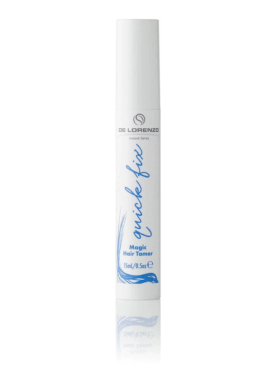 De Lorenzo Quick Fix hair taming bottle, 15ml, white with blue label