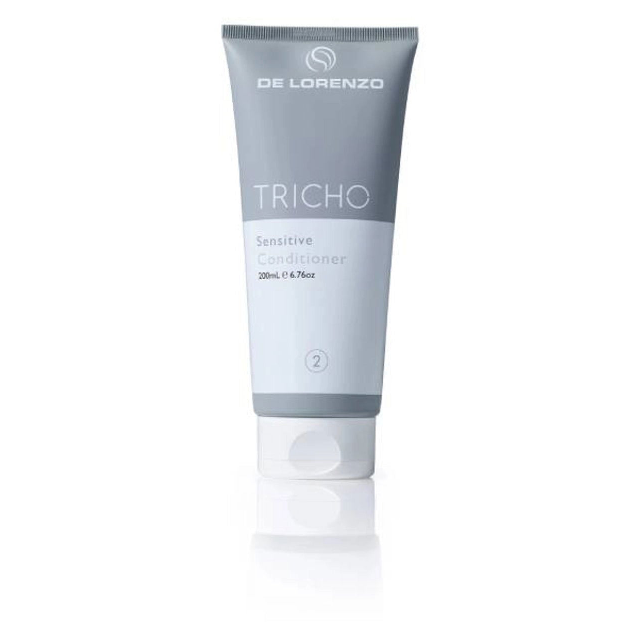 De Lorenzo Tricho Sensitive conditioner tube, 200 ml, gray and white label