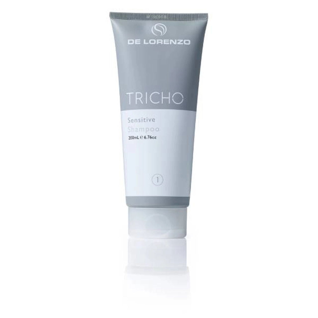 De Lorenzo Tricho sensitive shampoo tube, light gray, 200 ml