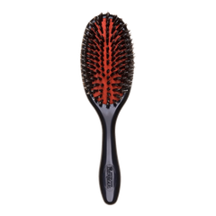 Denman D81M medium style and shine hair brush with red bristles and black handle