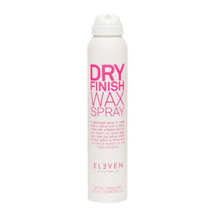 Eleven Australia dry finish wax spray bottle with pink DRY FINISH WAX text