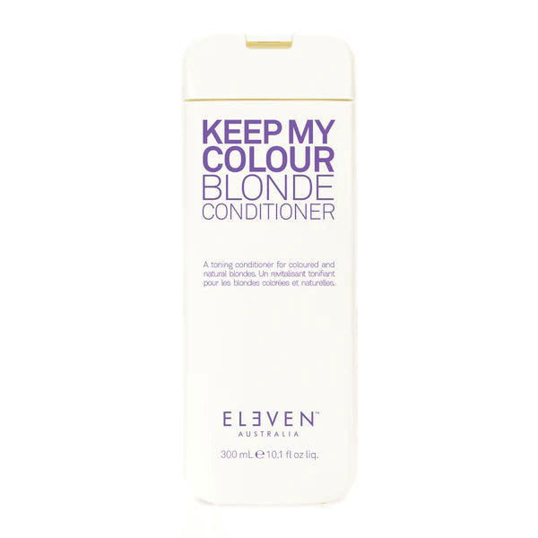 Conditioner bottle, 300 ml, white with blue Keep My Colour Blonde label