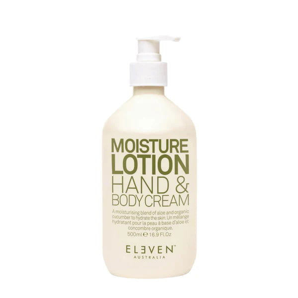 Moisture lotion hand & body cream bottle with pump, 500 ml, Eleven Australia