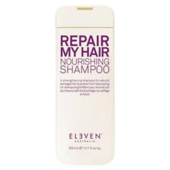Nourishing shampoo bottle, Eleven Australia Repair My Hair, 300 ml, white cap