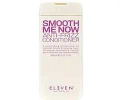 Hair conditioner bottle with Smooth Me Now anti-frizz label
