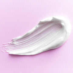White repair balm cream smear on skin, thick texture