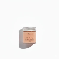 Eye gel jar, beige blueberry bright eye gel with silver lid