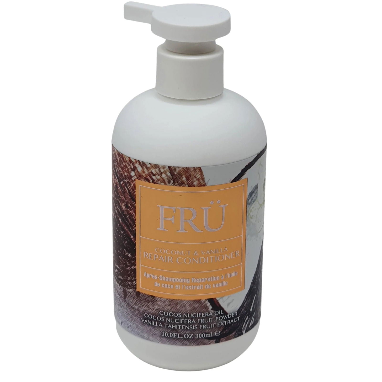 FRU Coconut & Vanilla repair conditioner bottle, 300ml, white cap