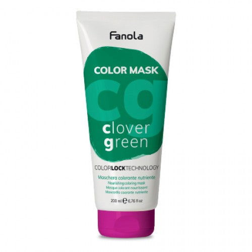 Fanola Color Mask clover green hair mask tube, 200 ml, with green and purple label