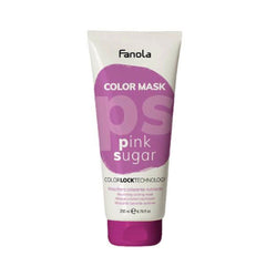 Fanola Color Mask pink sugar hair mask in squeeze tube, pink-purple label