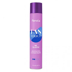 Fanola Fan Touch elastic volume hairspray bottle, pink and purple, 500 ml