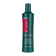 Fanola No Red shampoo bottle, 350 ml, dark green with vertical No Red label