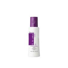 White shampoo bottle with purple cap and label