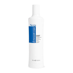 Fanola Smooth Shampoo bottle, 350 ml, white pumpless bottle with blue label