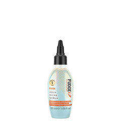 Aqua shine serum bottle, 50 ml, frosted turquoise with black pump cap