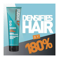 Fudge Xpander whip conditioner tube front, turquoise label with Densifies Hair