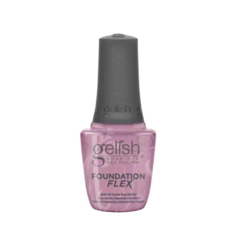 Gelish Foundation Flex light pink nail gel bottle with Gelish label