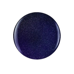 Gel polish color swatch in dark navy blue glitter