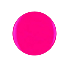 Pink fuchsia gel polish color swatch in circular shape