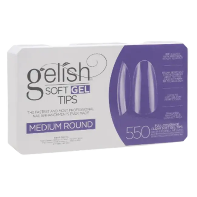 Gelish soft gel tips box, medium round (550 count)