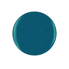 Teal gel polish color swatch in a solid circle