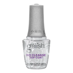Top coat nail polish bottle with GELISH No Cleanse Top Coat label