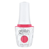 GELISH PASSION gel polish bottle, clear bottle with pink cap and pink polish