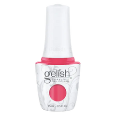 GELISH PASSION gel polish bottle, clear bottle with pink cap and pink polish