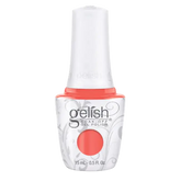 Gel polish bottle in coral red, 15 mL