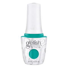 Gel nail polish bottle with teal shade, 15 mL Soak-Off gel