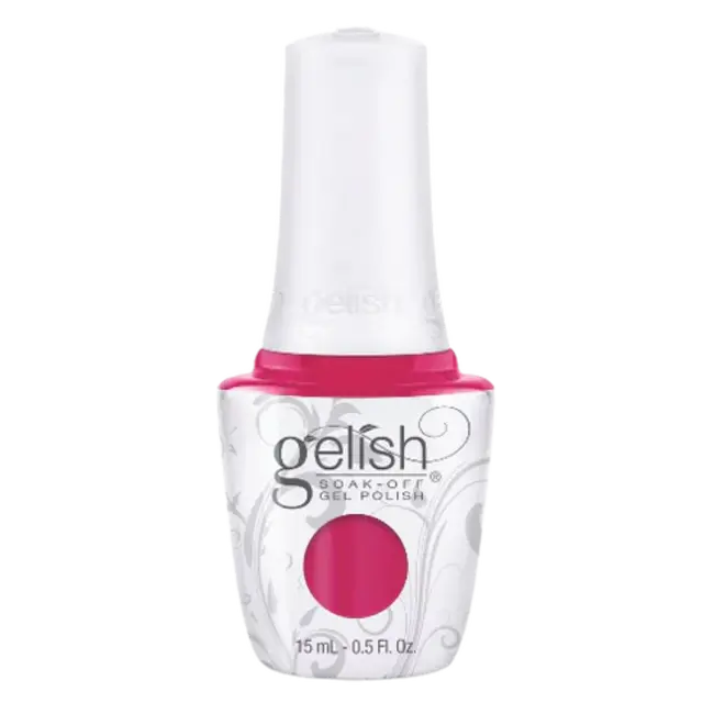 GELISH gel polish bottle with pink polish and 15 mL label