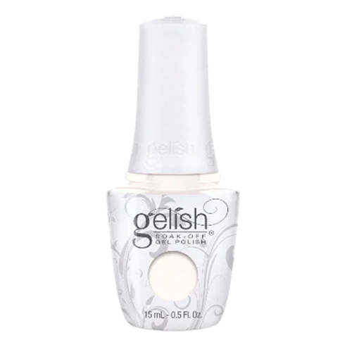Gelish Sheek White gel polish bottle with white cap and label