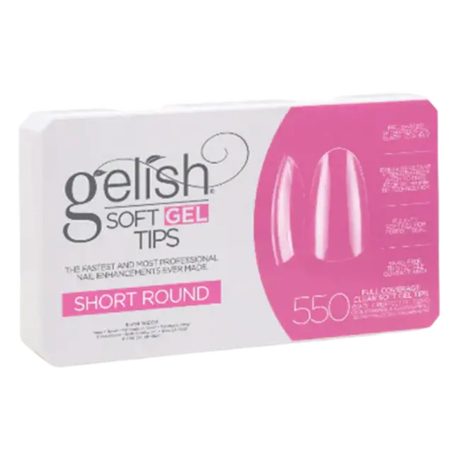 Gelish gel nail tips box, short round 550 count